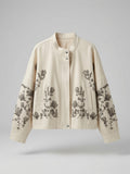 Cropped embroidered jacket