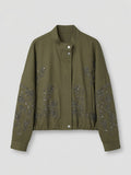 Cropped embroidered jacket