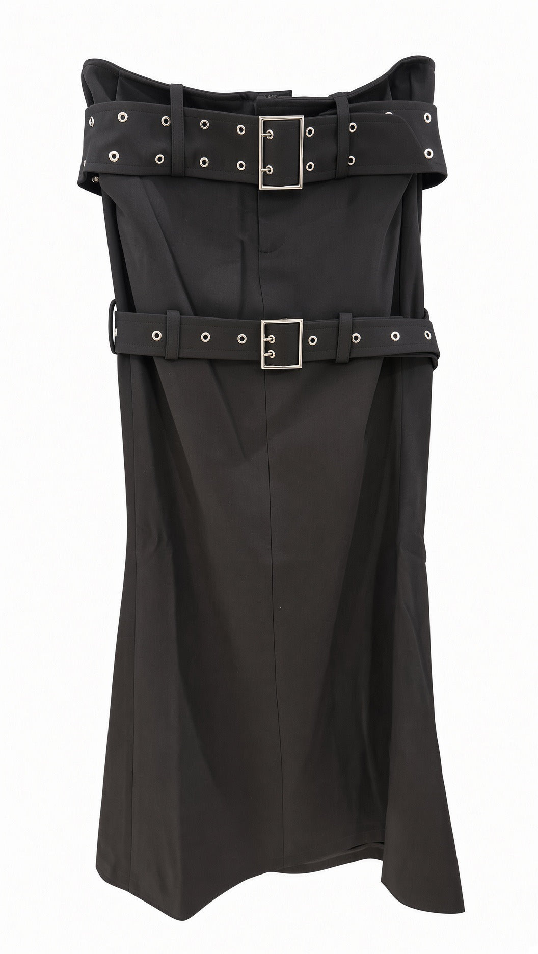 Black / grey Grommet Belt skirt