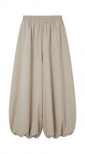 Beige Wide Leg Balloon Pants